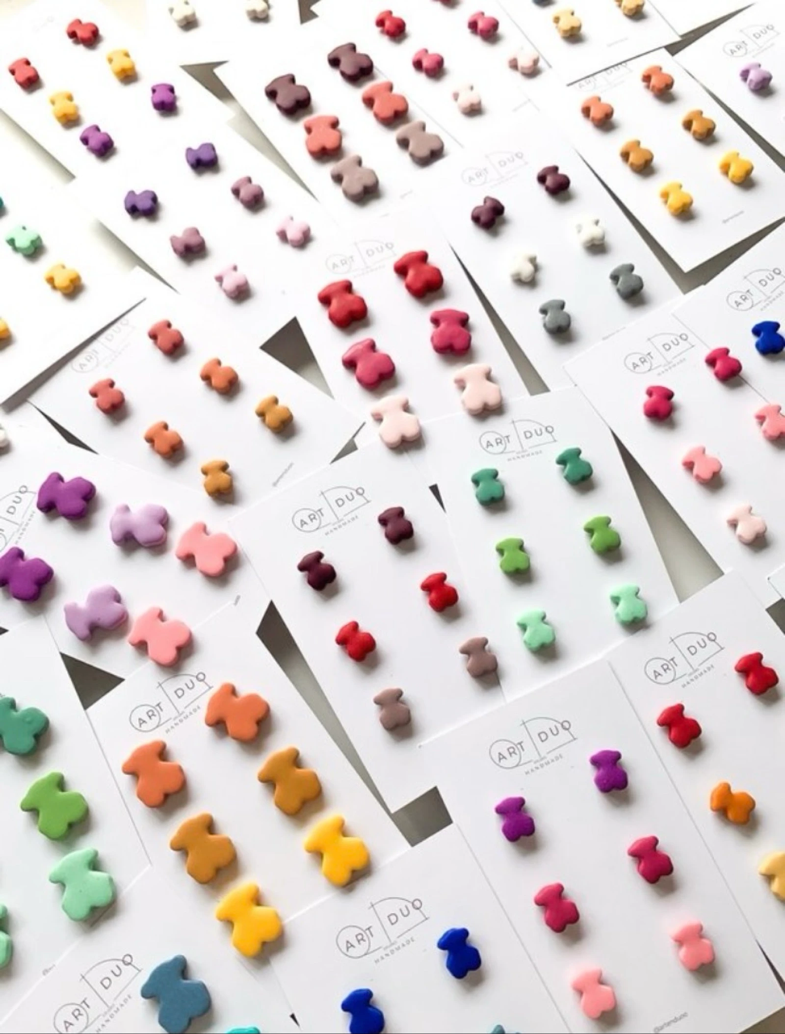 Pack boucles d'oreilles oursons en argile polymère – photo 4